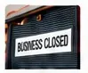 Business closure sign